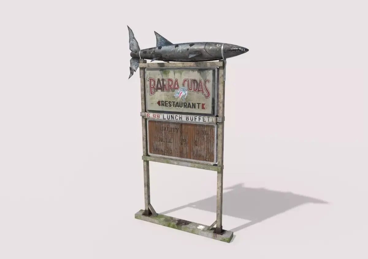 Restaurant Sign 3D model