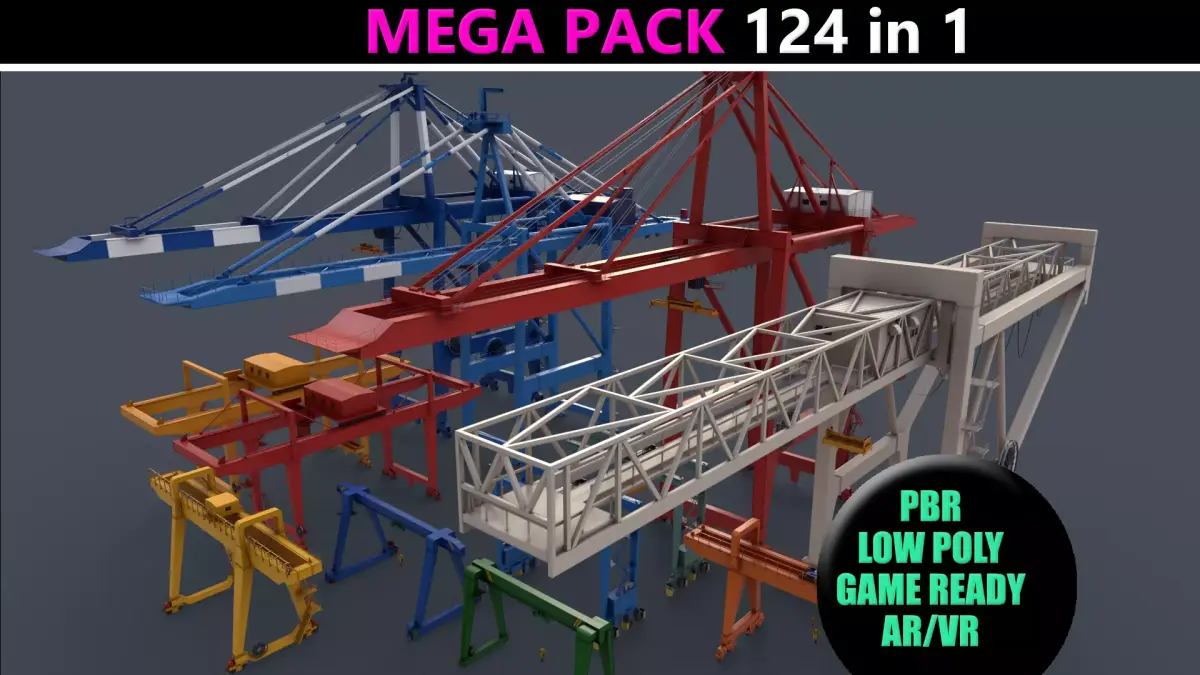 PBR Gantry Cranes - Mega Pack