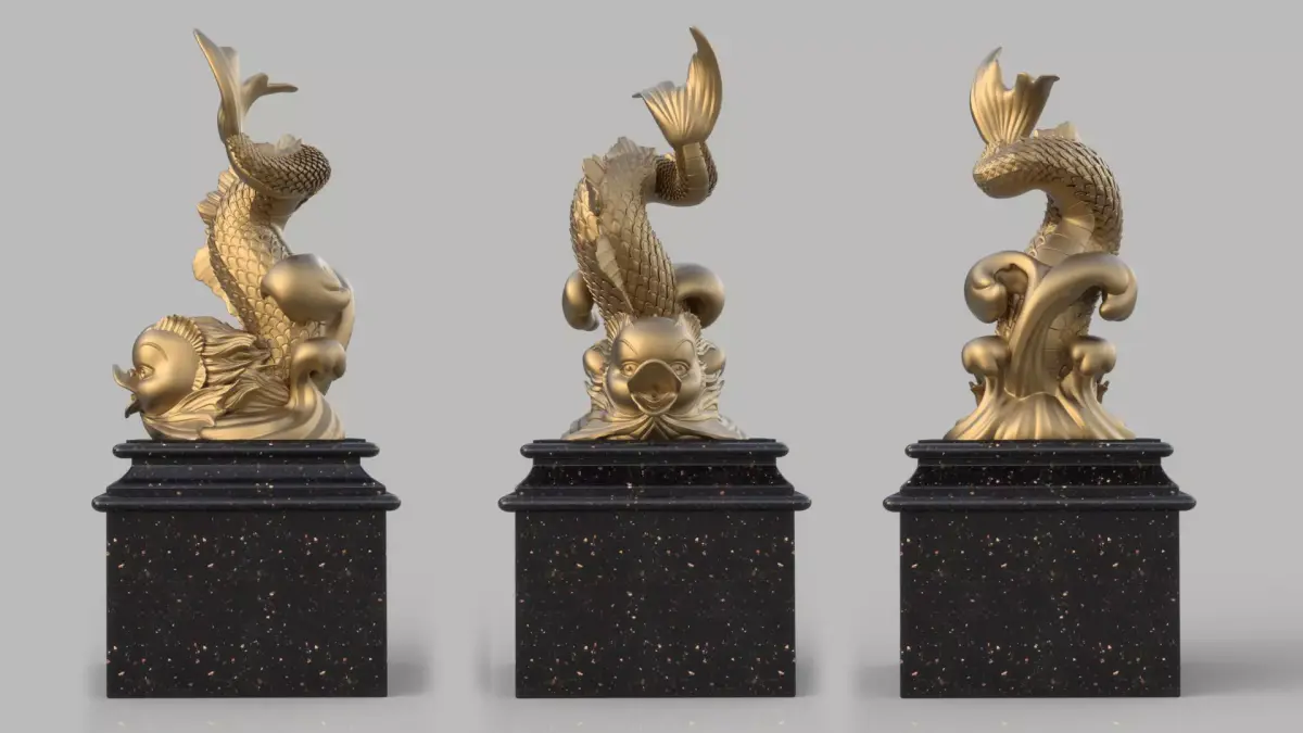 Ao Fish sculpture 3D model