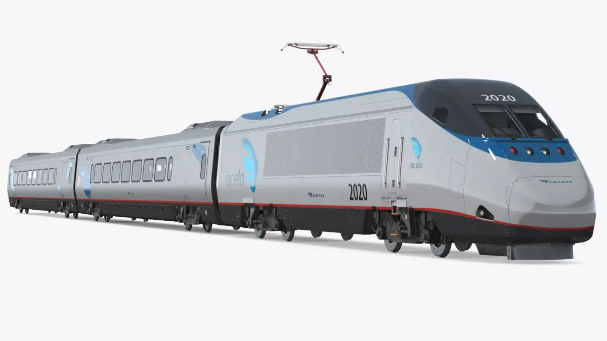 Amtrak Acela High-Speed Train 3D model