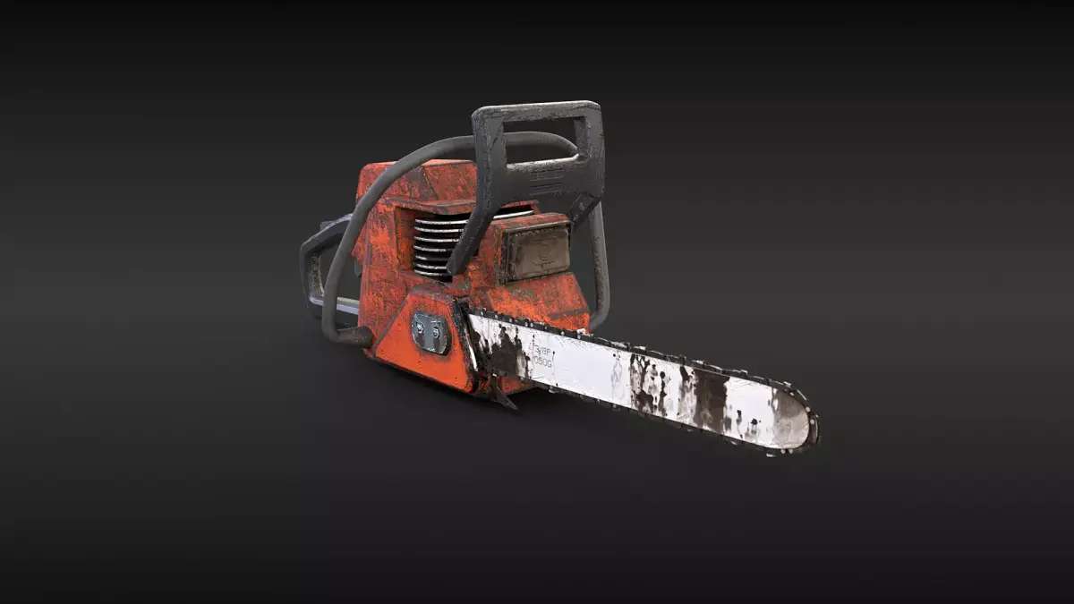 Generic Modern Old Gas Chainsaw 3D model
