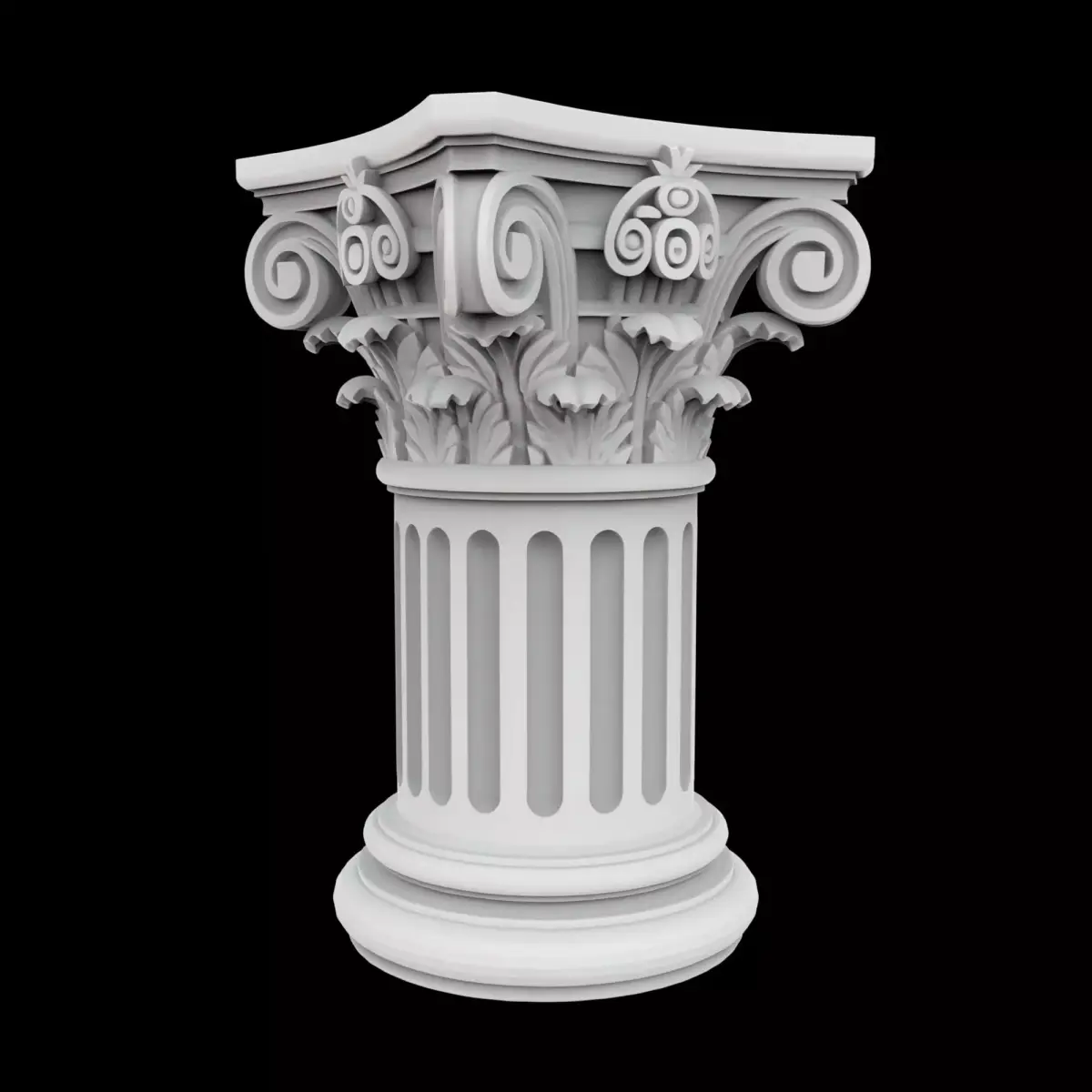 Mini Corinthian Pillar 3D Print Model 3D print model
