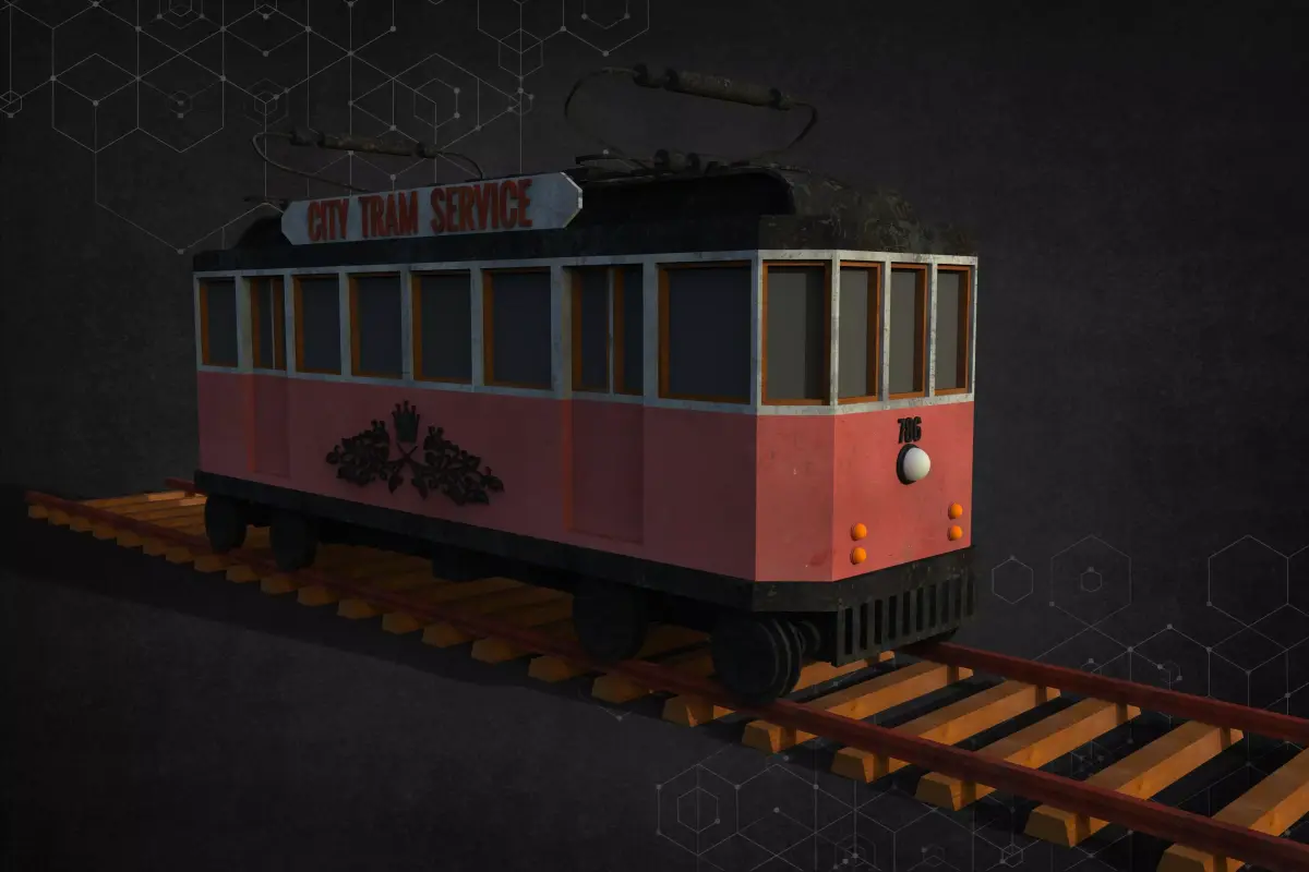 City Tram 3D model purchase