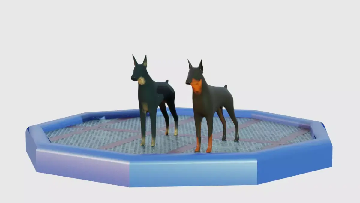 2 Low Poly Dog 3d Models Low-poly 3D model
