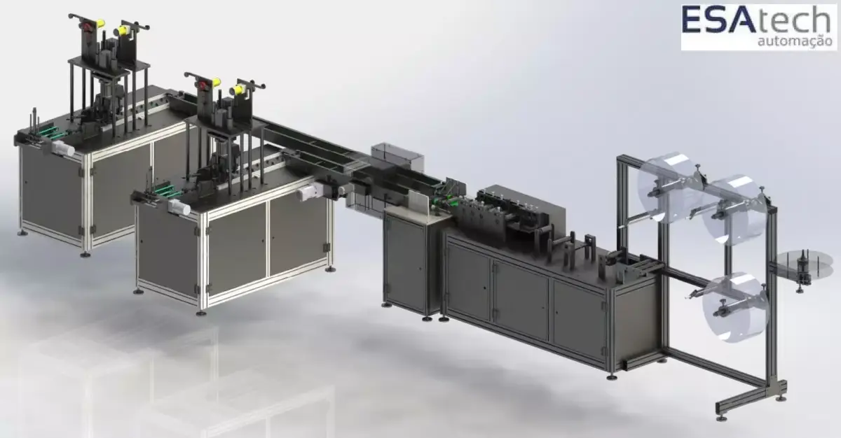 DISPOSABLE MASK MANUFACTURING MACHINE 3D model