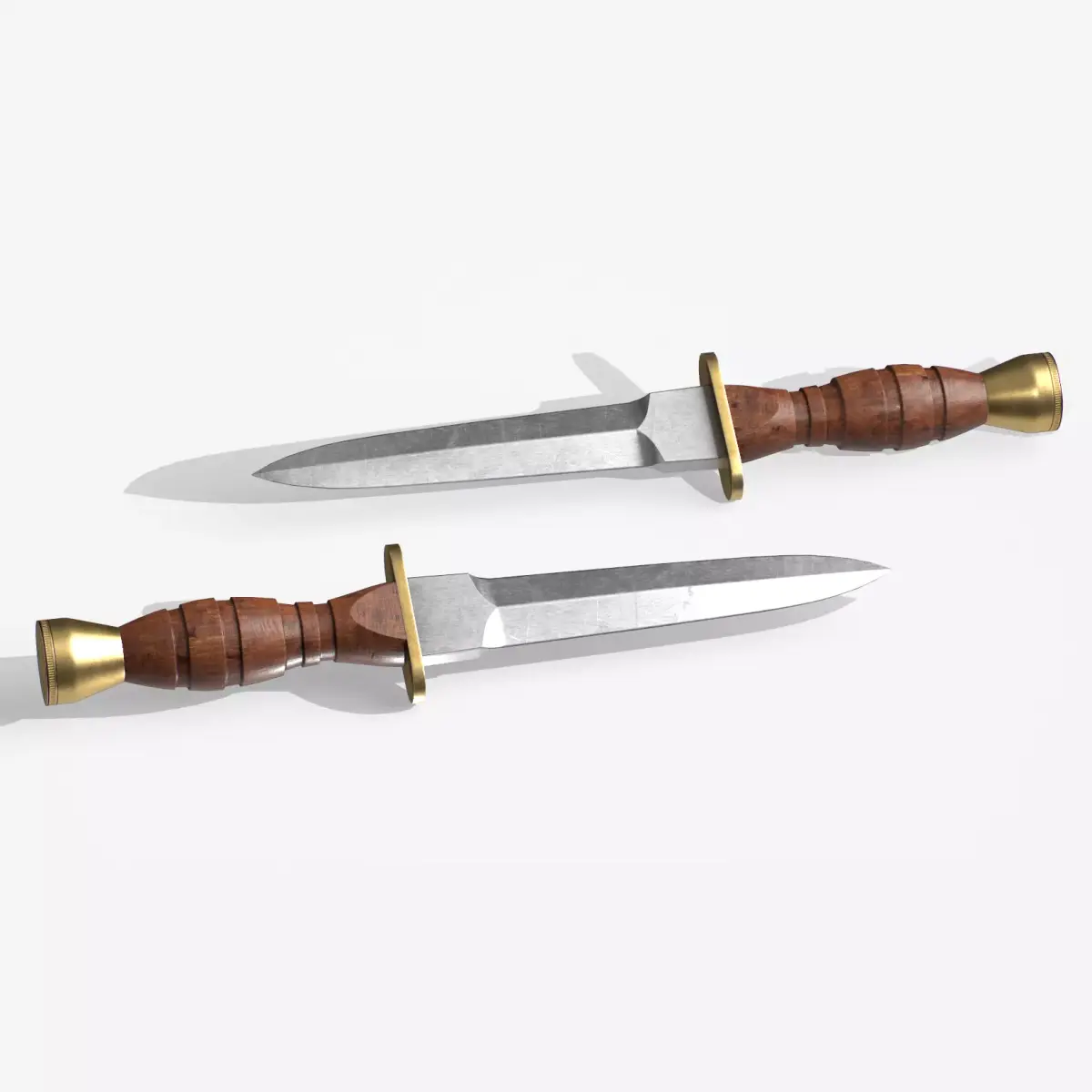Florin Knife WW2 worn Low-poly 3D model