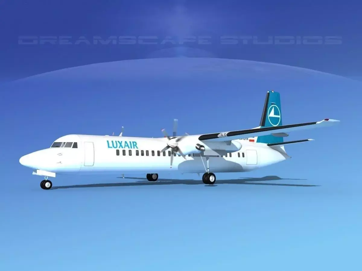 Fokker F-60 Luxair 3D model