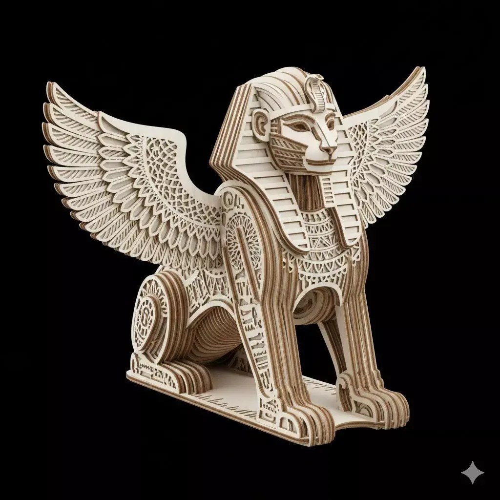 3D Egyptian Sphinx Statue Model 3D print model