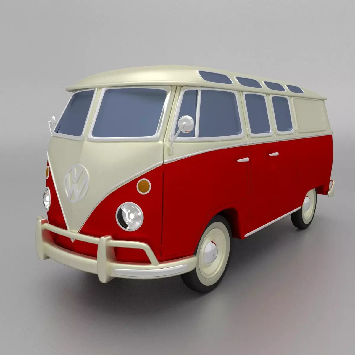 VW Bulli Samba T1 Bus Free 3D model
