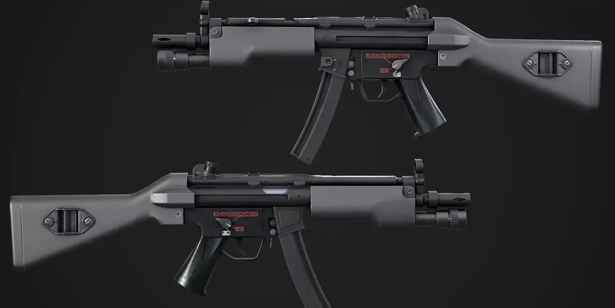MP5 3D Model Free low-poly 3D model