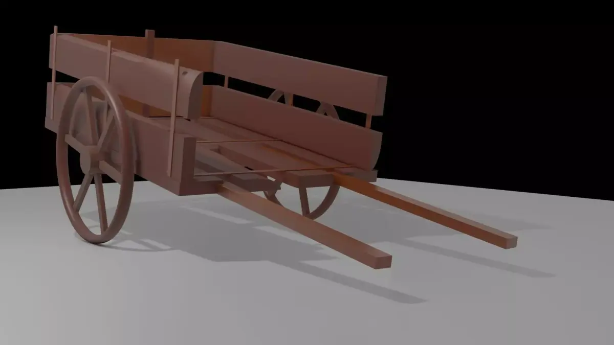 BULLOCK CART  Free low-poly 3D model