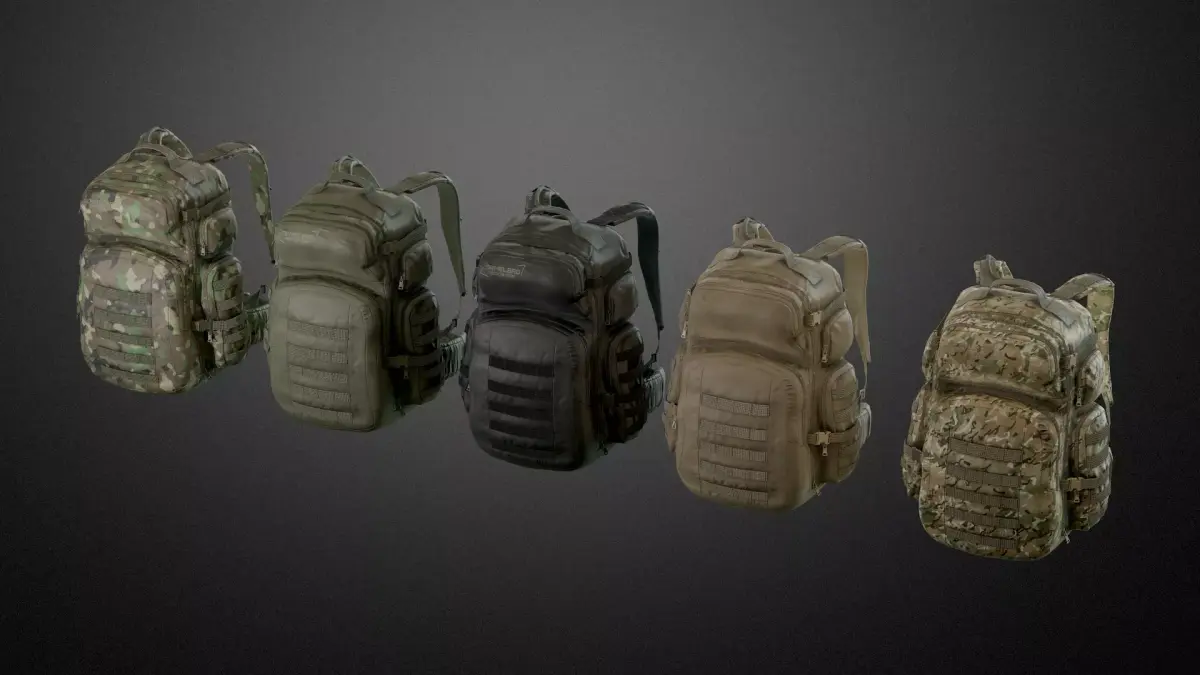 Backpack 04 Low-poly 3D model