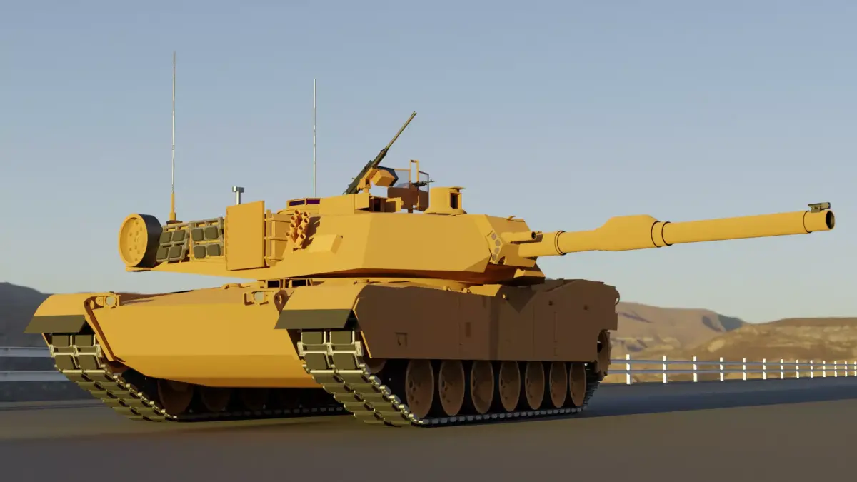 M1A2 Abrams  Low-poly 3D model purchase