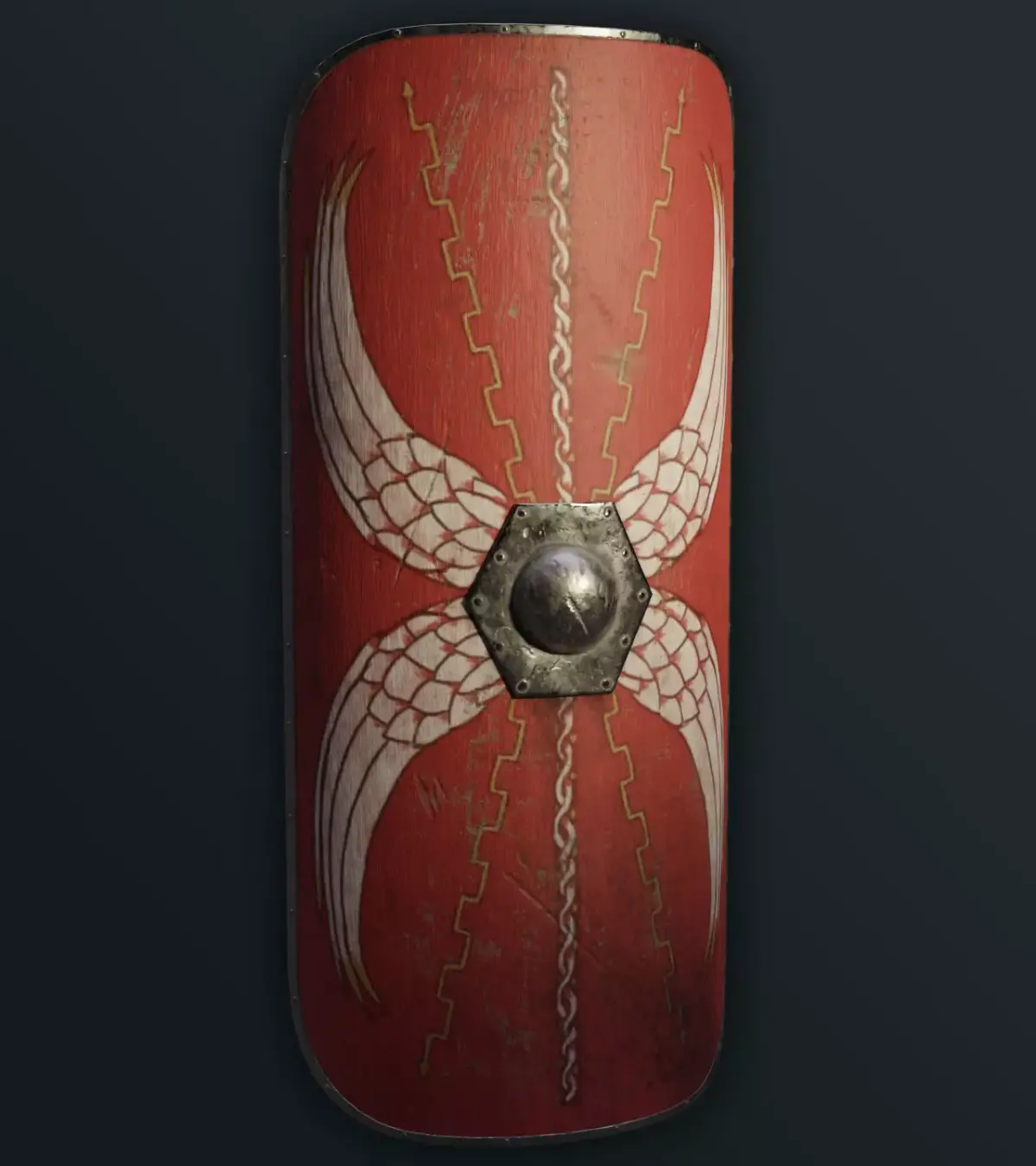 Roman Legionary Shield Scutum Low-poly 3D model