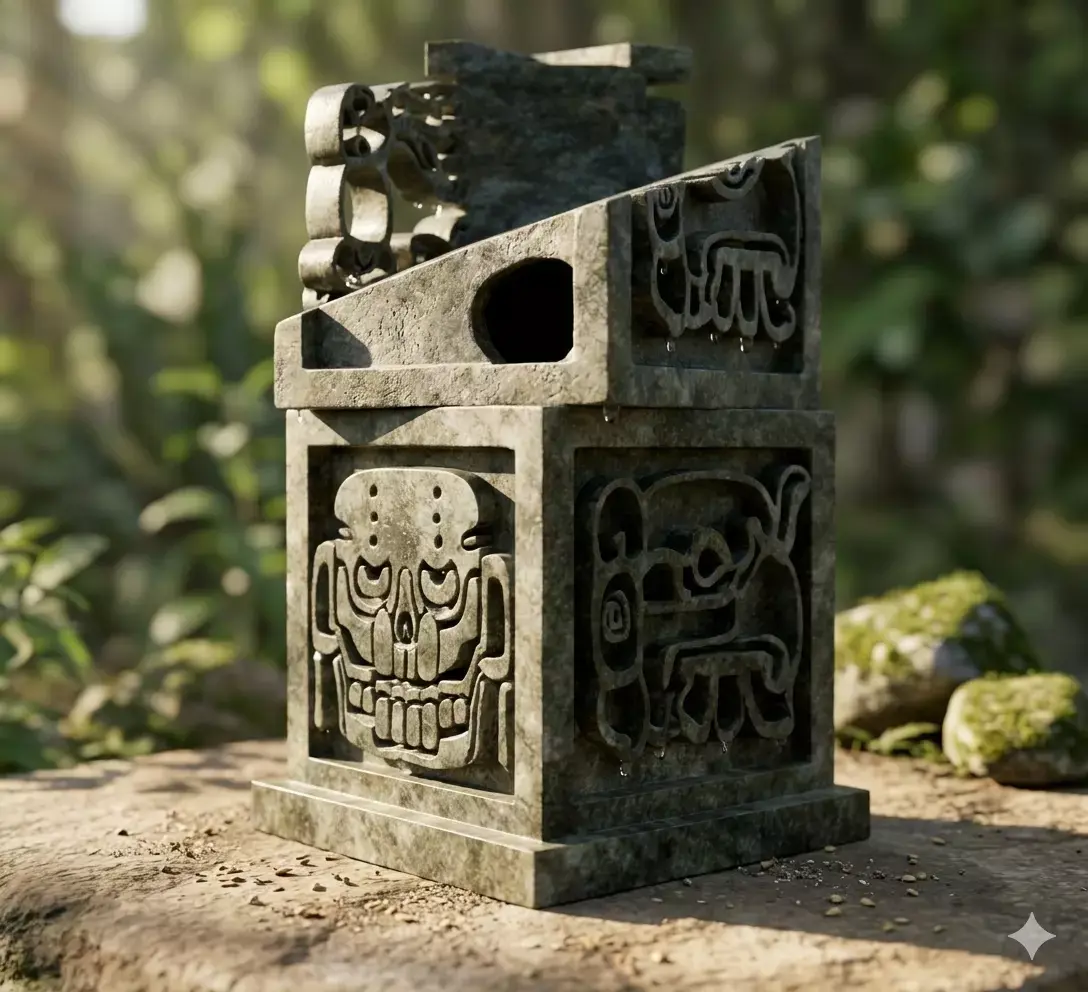 Ancient Mayan Ritual Stone Relic 3D Model Low-poly 3D model