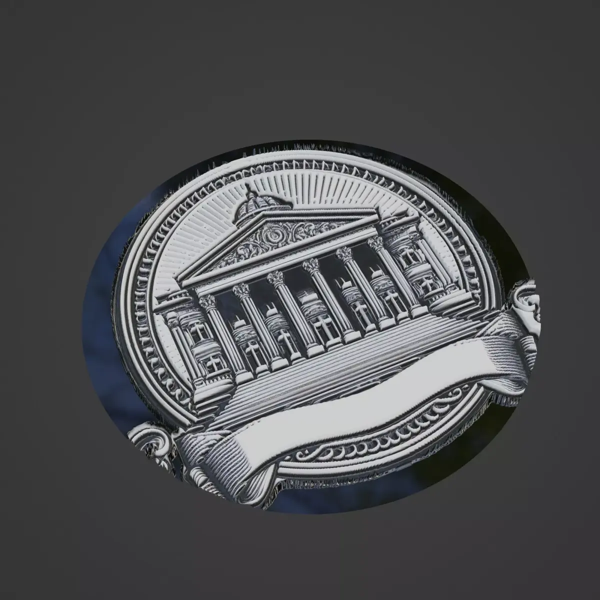 Building House Pendant Medallion 3D print model 21