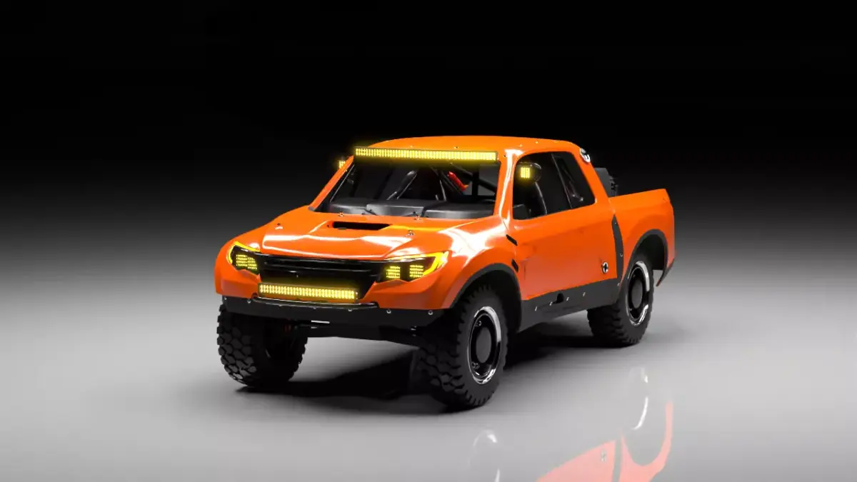  OffRoad Rally Pickup Truckl HighPoly Desert Racer 3D model