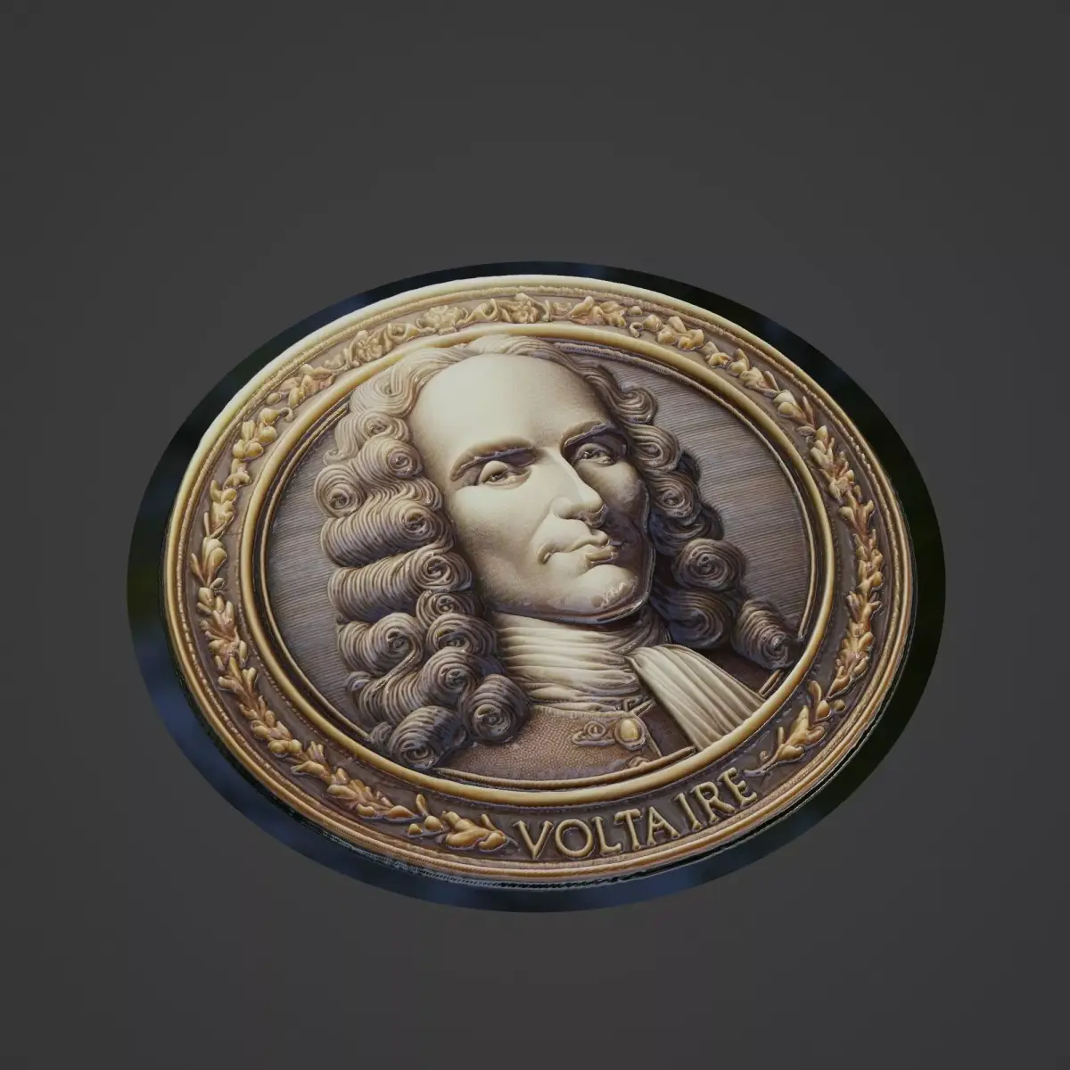 Voltaire Medallion 3D print model buy