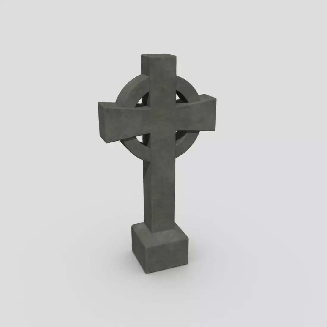 Tombstone Cross Low-poly 3D model