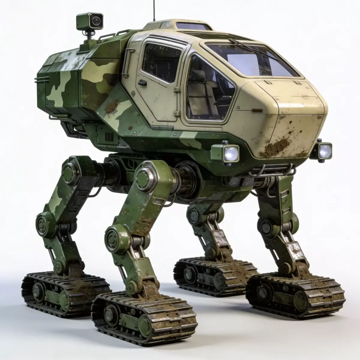 Realistic Hard Sci-Fi Forest Reconnaissance Walker Low-poly 3D model