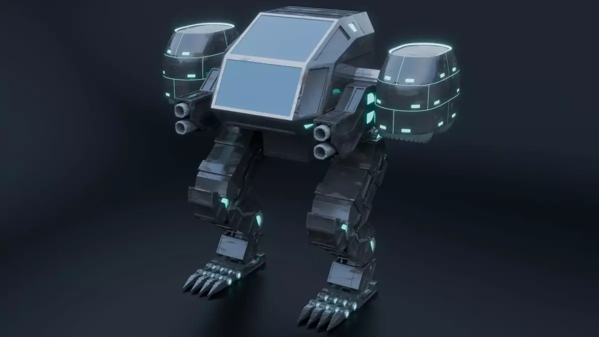 Game Ready Sci Fi Mech Robot Rigged PBR Low-poly 3D model