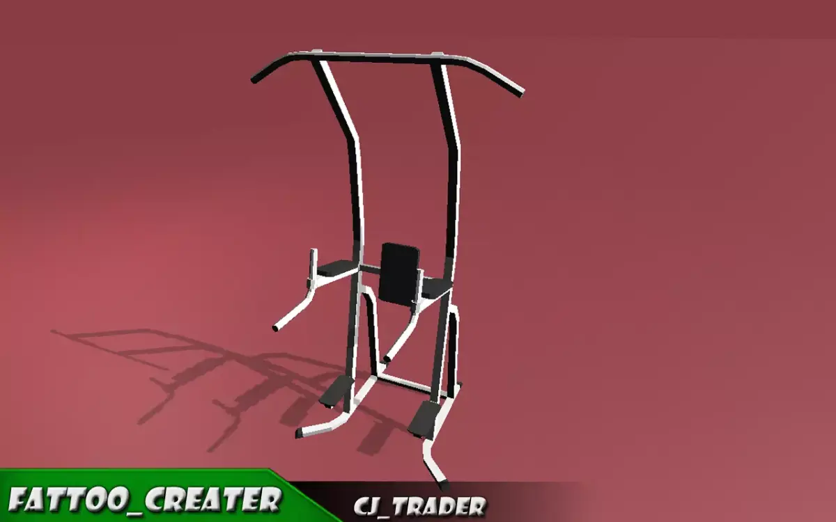 Gym Pull-Up Machine Low-poly 3D model Low-poly 3D model