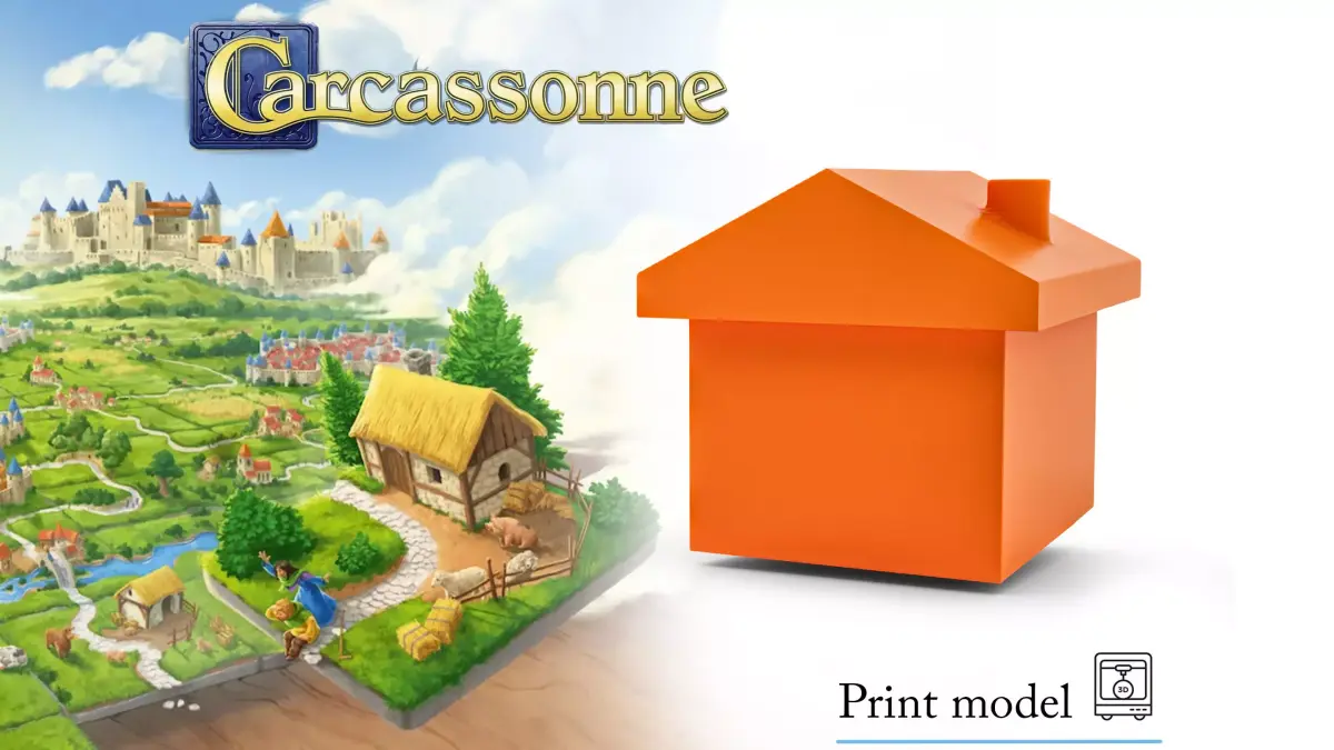 Carcassonne PIG-HOUSE Meeple Token Upgrade  3D Print Model 3D print model