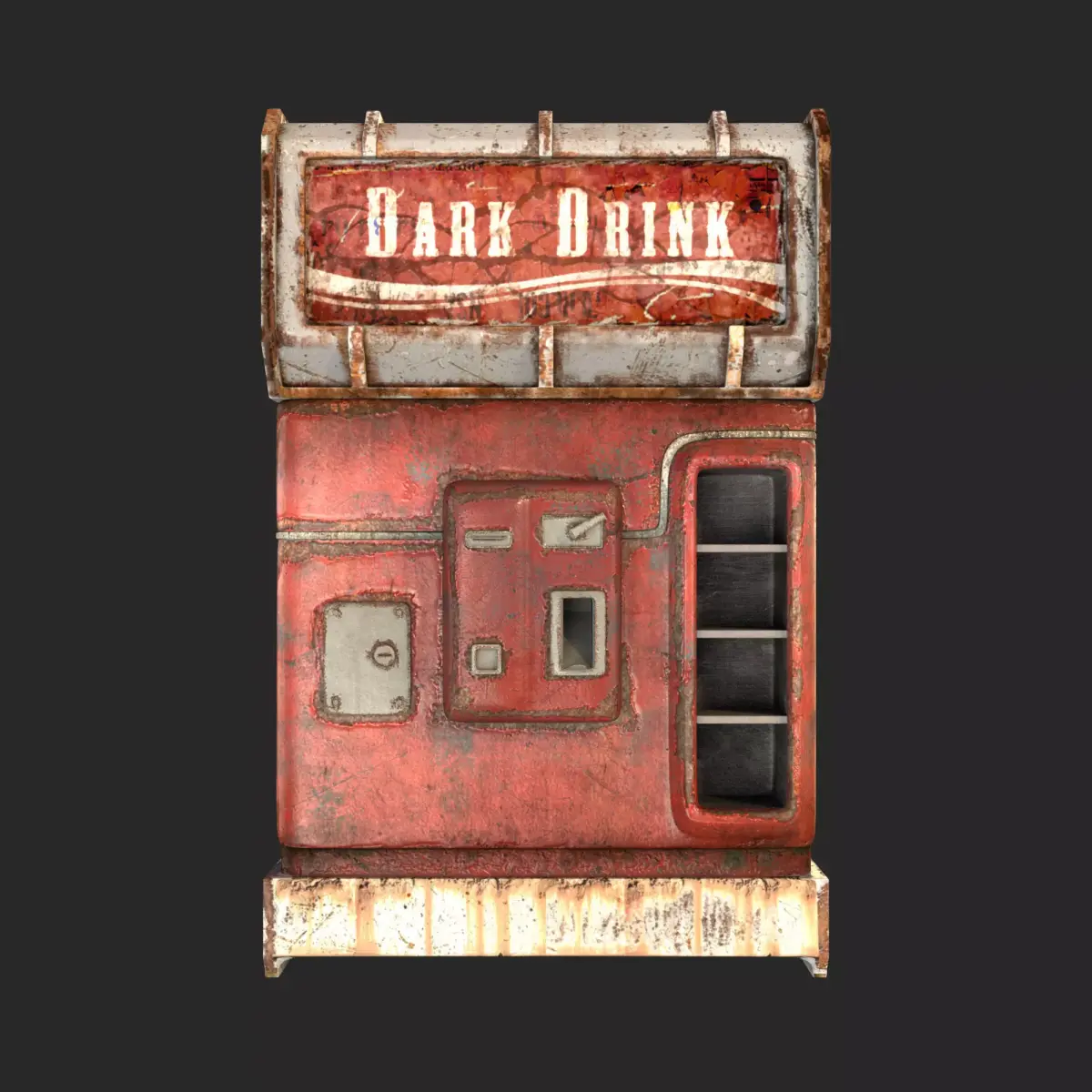 Cold Drink Dispenser Machine Low-poly 3D model