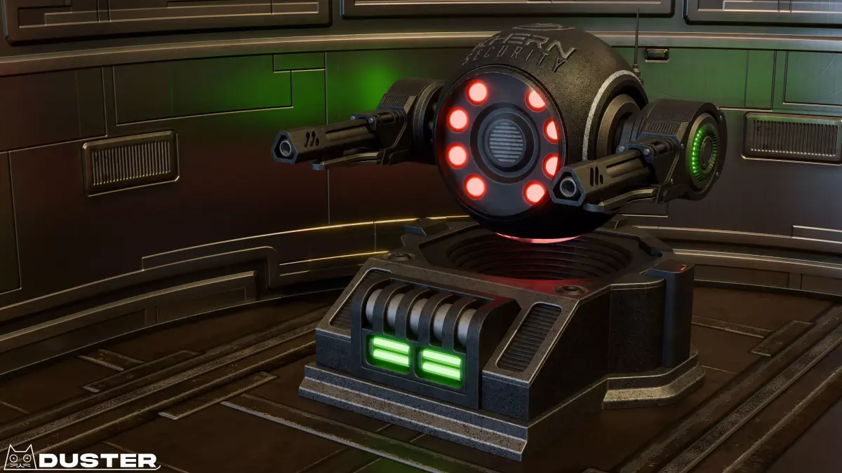Sci-Fi Combat Drone Low-poly 3D model