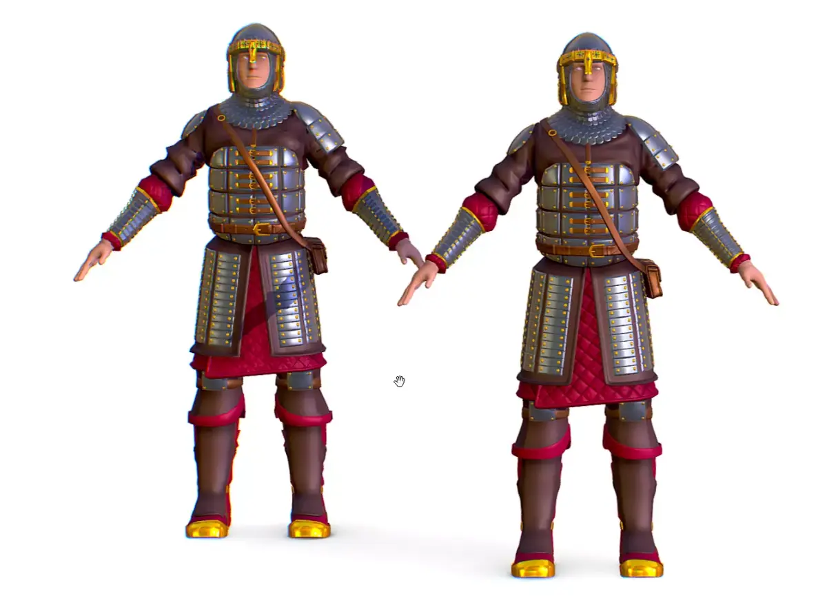 Subdivision 3D Men The Light Knight Low-poly 3D model purchase
