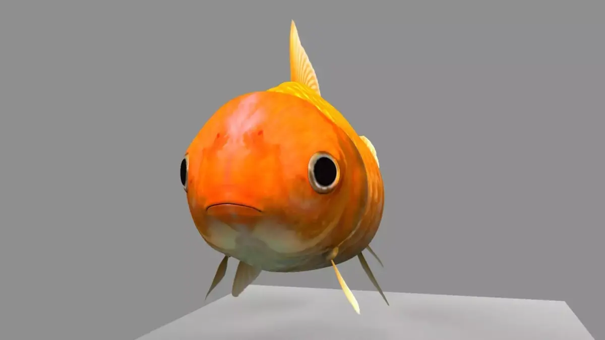 Golden fish 3D model purchase