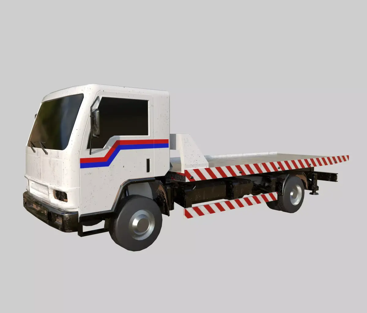 Tow Truck - Flatbed Recovery Truck Low-poly 3D model