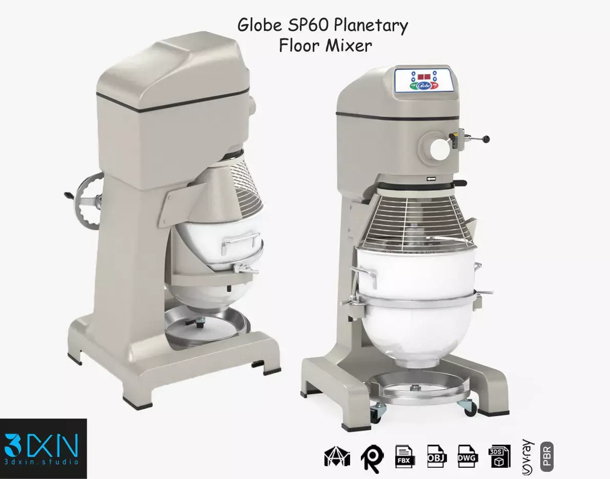 Globe SP60 Planetary Floor Mixer 3D model