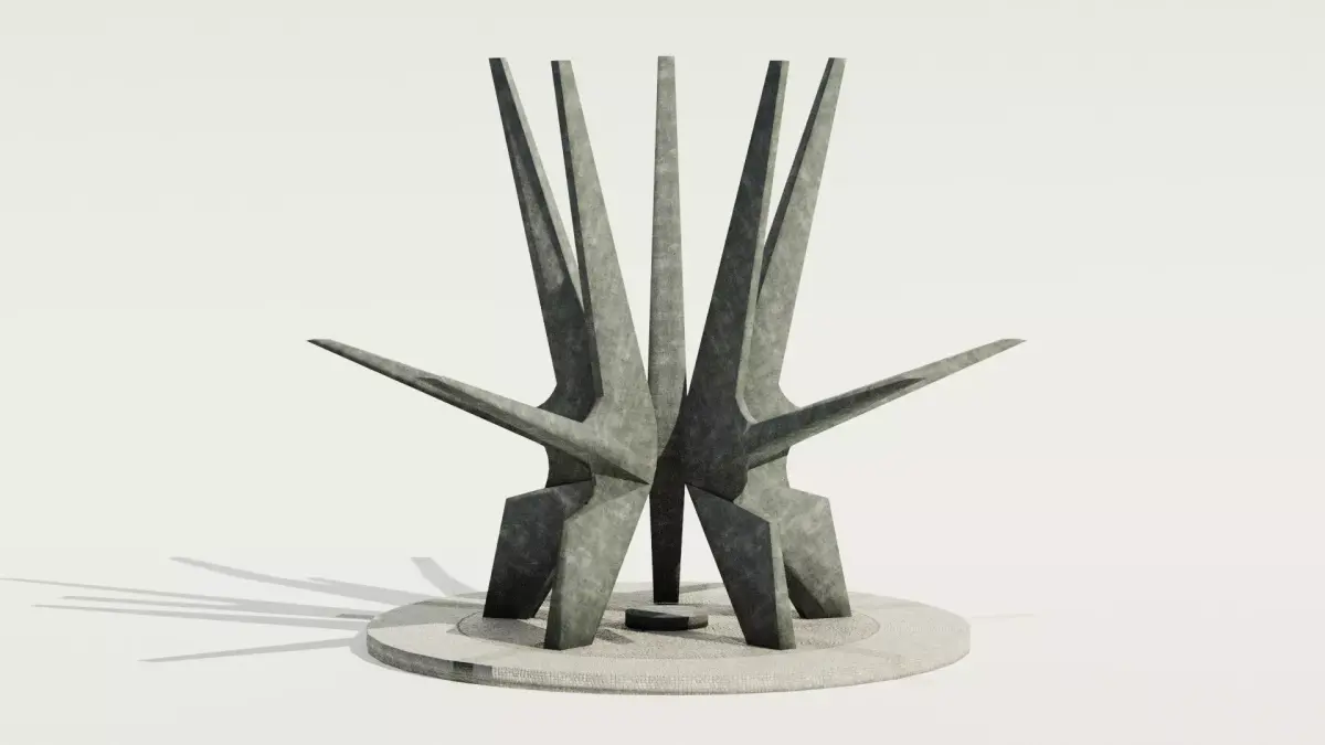 Kosmaj Monument Low-poly 3D model