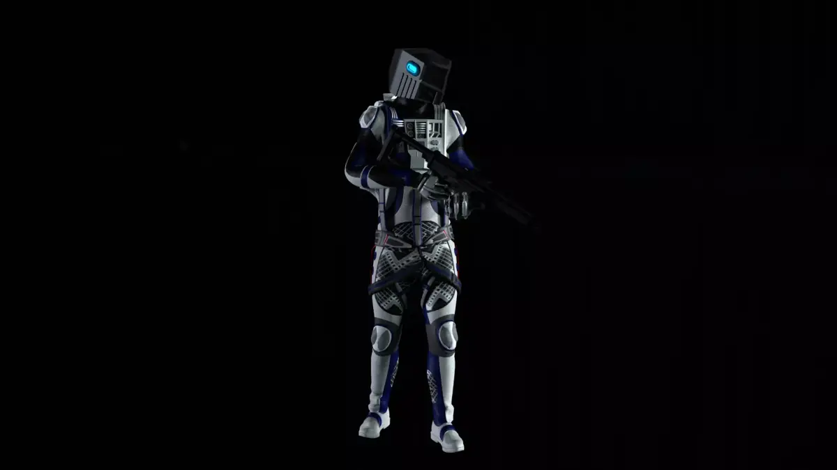 Robot Soldier - Assault Soldier Low-poly 3D model 15