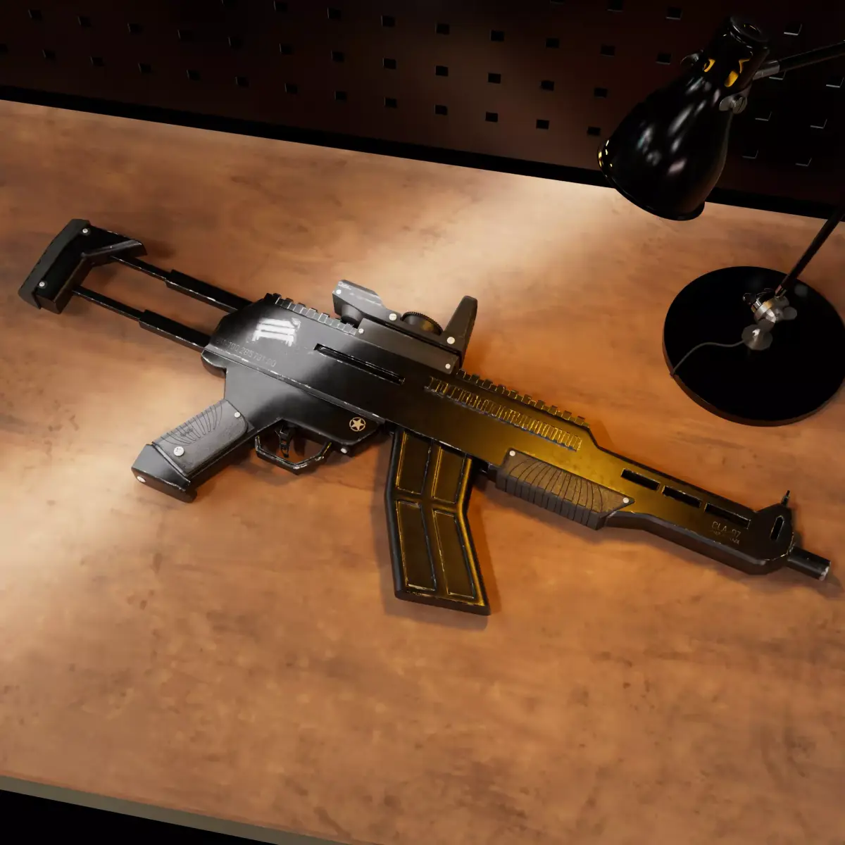 CLA-97 Assault Rifle Low-poly 3D model