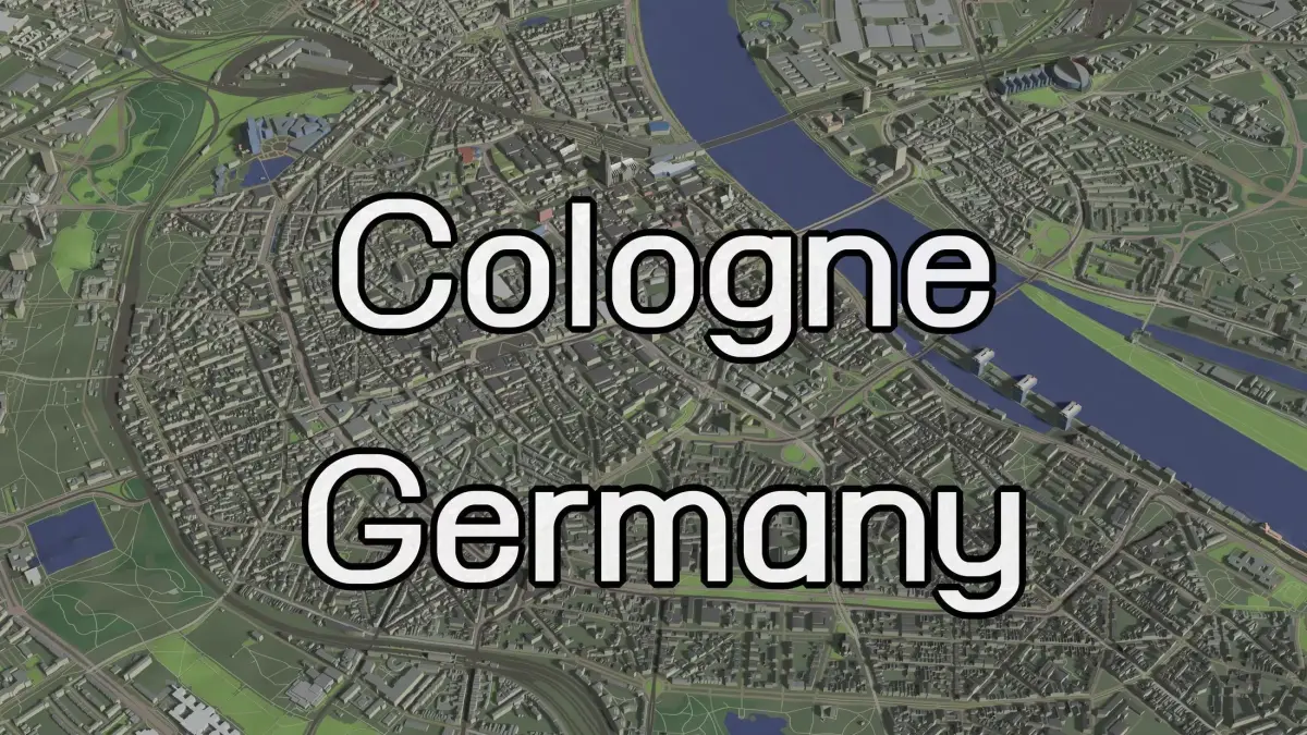 Cologne Germany - city and urban 3D model