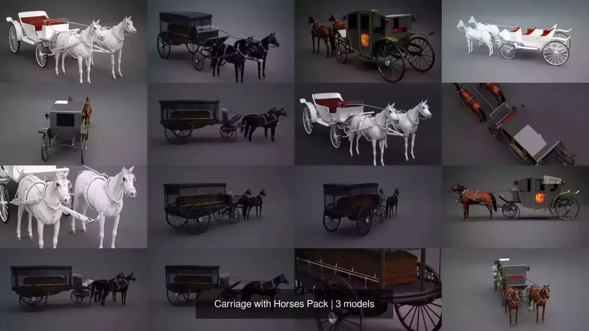 Carriage with Horses Pack