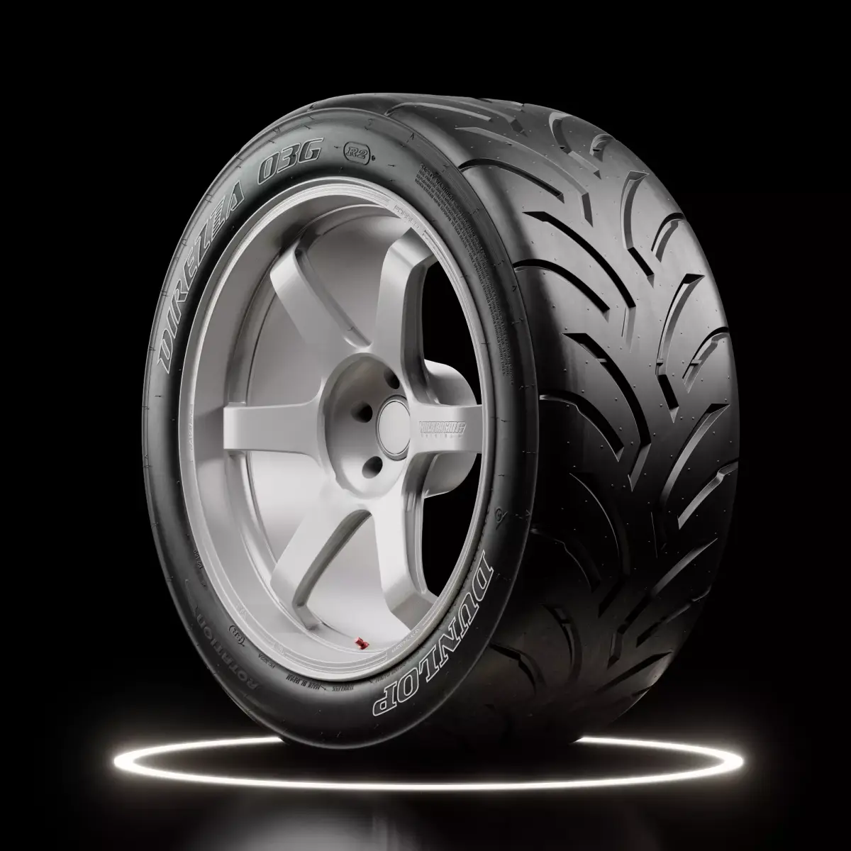 Dunlop Direzza DZ03G New and Dirty Real World Details 3D model