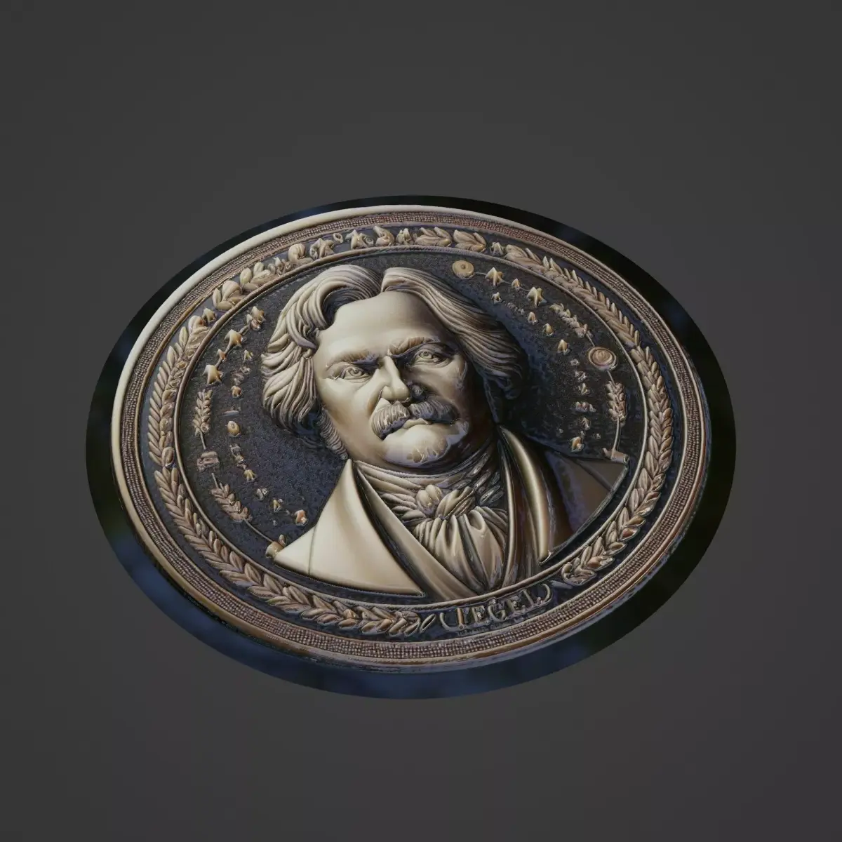 Hegel Medallion 3D print model get