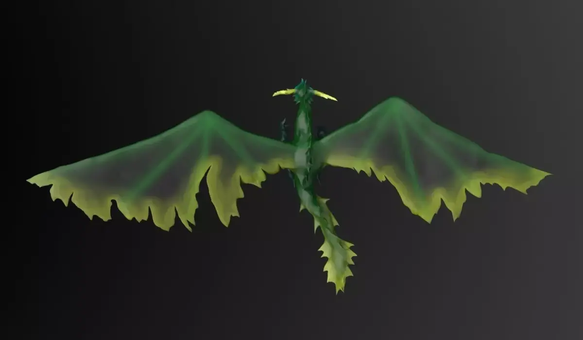 Dragon v2 UV mapped lowpoly textured Free low-poly 3D model