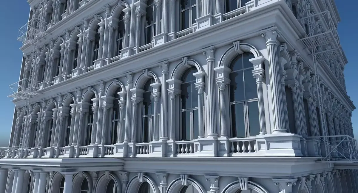 Commercial Building Facade 16 3D model