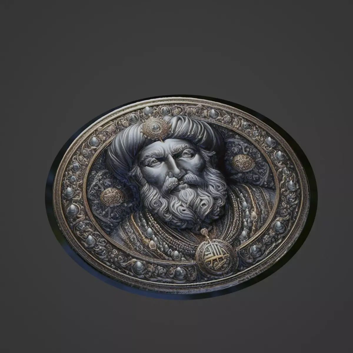 Suleiman the Magnificent Medallion 3D print model get
