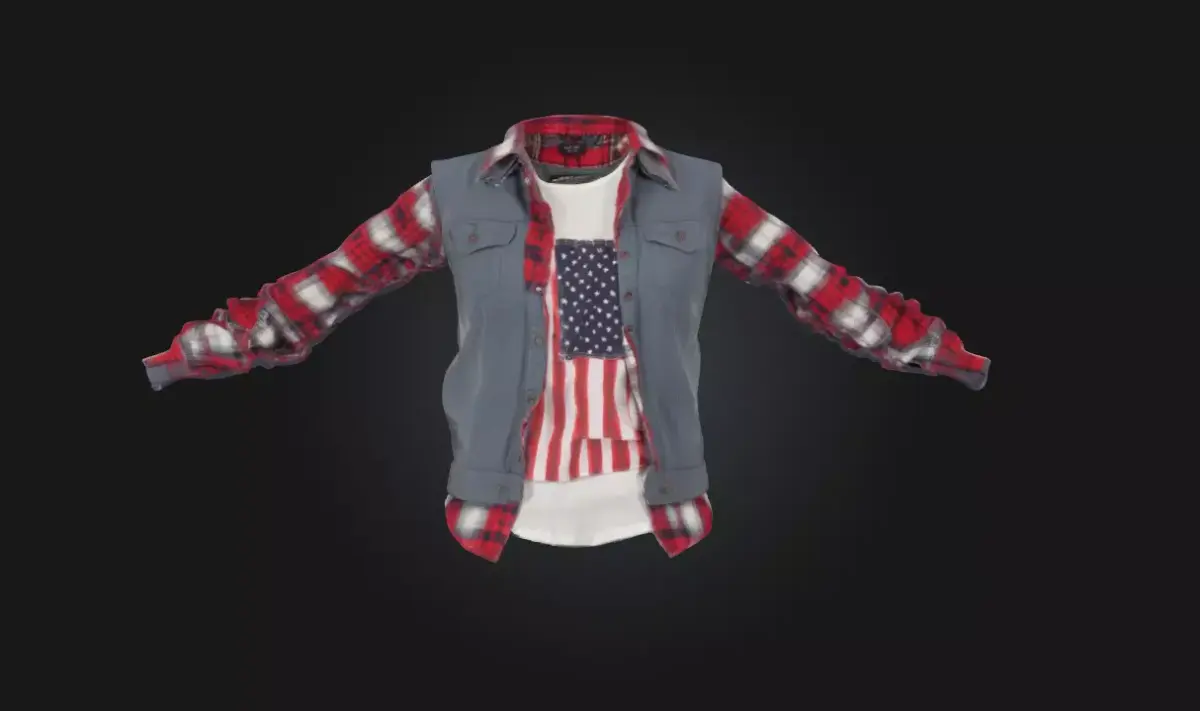 Patriotic Layers  A Bold Statement of National Pride 3D model