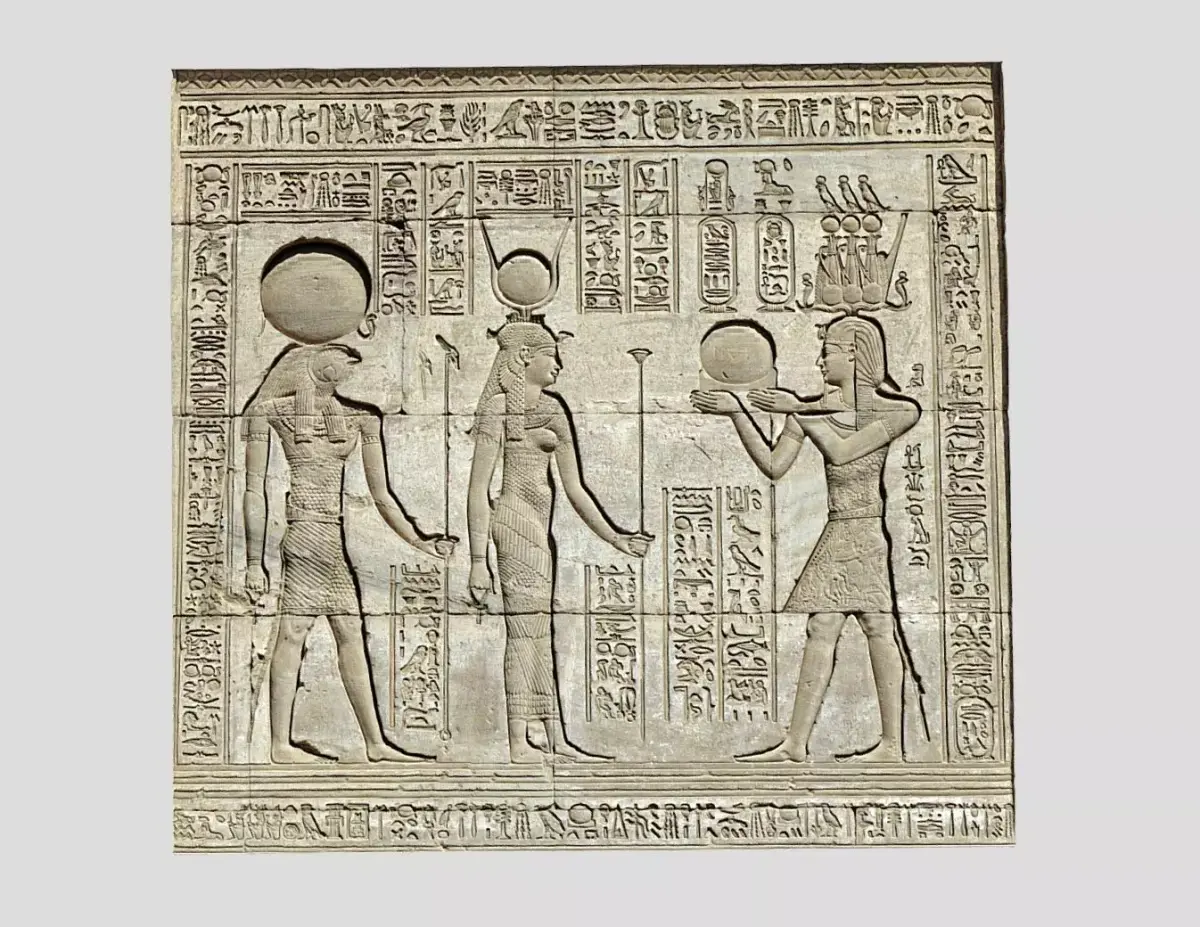 Ancient Egypt Carvings-Dendera Low-poly 3D model
