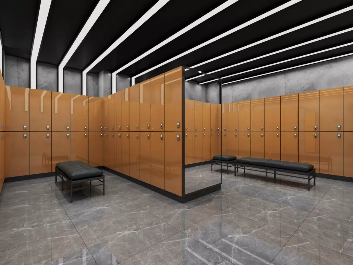Modern Gym Locker Room Low-poly 3D model purchase