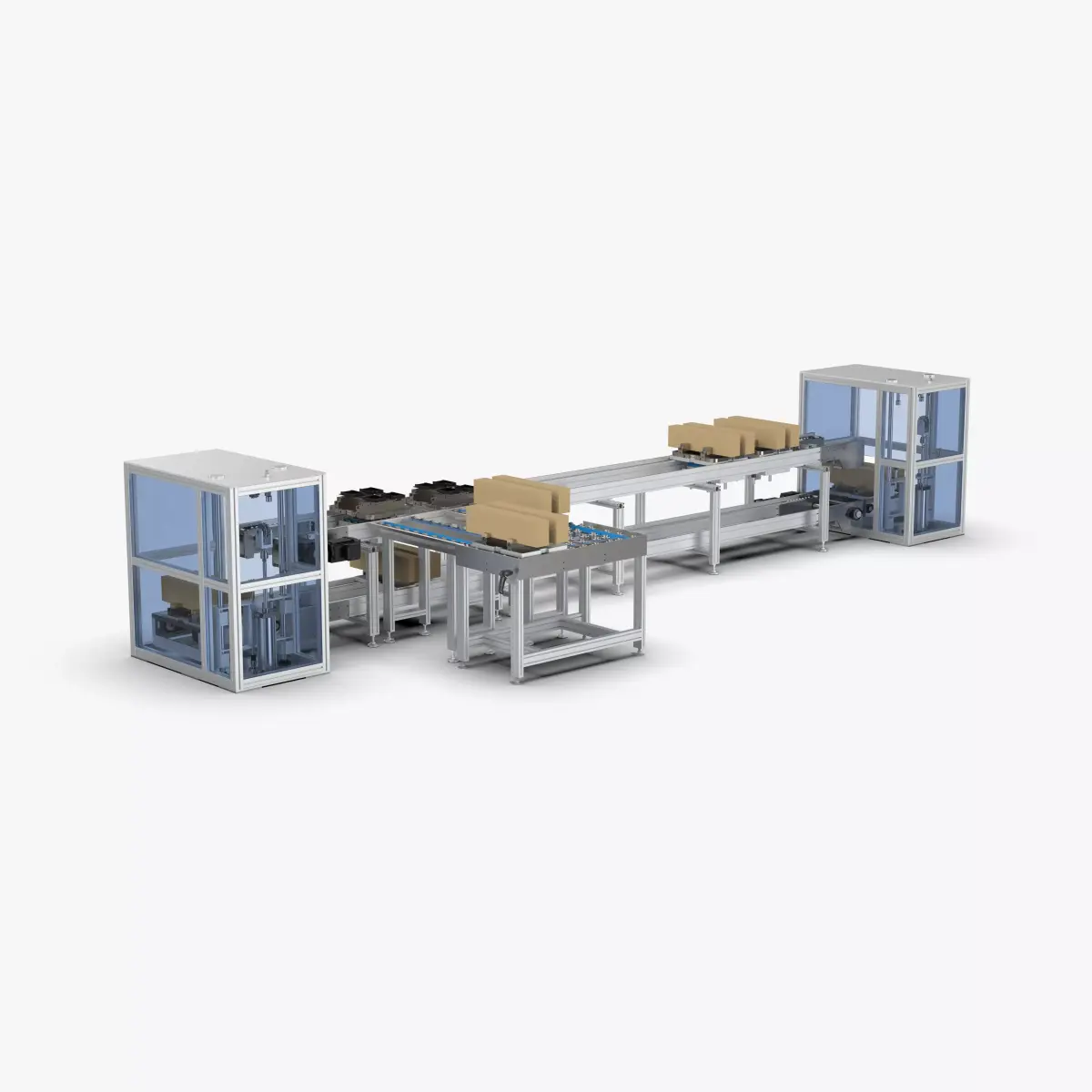High-Speed Chain Loop Loading and Unloading Conveyor 3D model