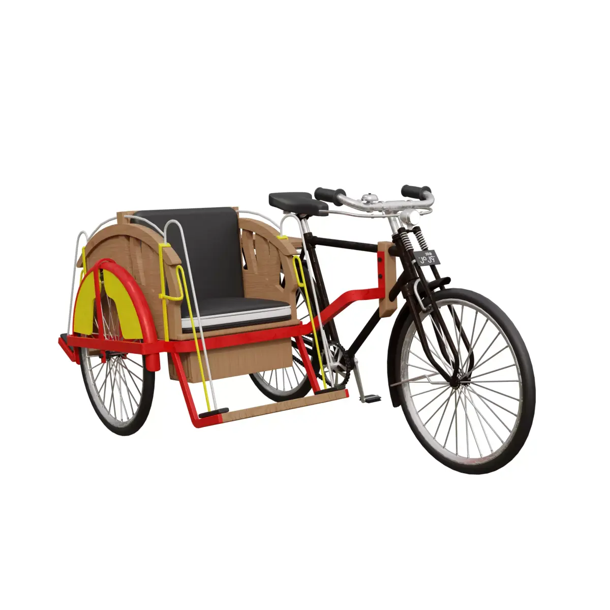 burmese trishaw  3D model