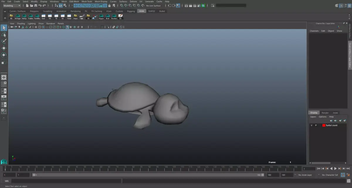 Turtle animal Low-poly 3D model