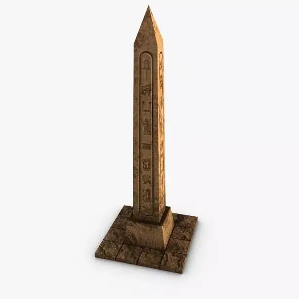Obelisk egyptian Low-poly 3D model